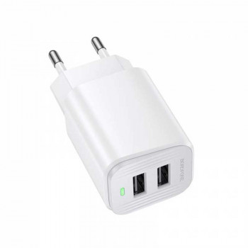 Borofone BAS81A Star dual-port Charger, 2.1A, white