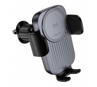 Borofone BH221 Path push-type car holder, в решетку, Qi 15w, gray