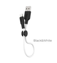 Hoco X21 Plus Silicon, 8-pin, 0.25m, 2.4A, white