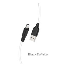 Hoco X21 Plus Silicon, 8-pin, 1m, 2.4A, white