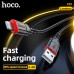 Hoco X59 Cool Victory Data Cable, 8-pin, в оплетке, 1m, 2.4A, black