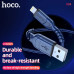 Hoco X59 Cool Victory Data Cable, 8-pin, в оплетке, 1m, 2.4A, black