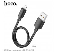 Hoco X96 Hyper Charging Data Cable, 8-pin, 0.25m, black
