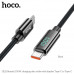 Hoco U125 Benefit 100W Cable, Type-C to Type-C, 5A, 1.2m, Digital Display, оплетка, black