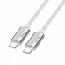 Hoco U134 Primero 240W Cable, Type-C to Type-C, 5A, 1.8m, оплетка, gray