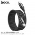 Hoco X89 Wind 60W Cable, Type-C to Type-C, 3A, 60w, 2m, оплетка, black