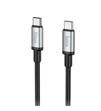 Hoco US10 USB3.0 USB-C to USB-C data Cable, Type-C to Type-C, 0.5m, 5Gbps, оплетка, black