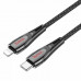 Hoco U133 Monte PD Cable iP (C-to-L), PD27W, 1.2m, оплетка, black