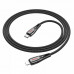 Hoco U133 Monte PD Cable iP (C-to-L), PD27W, 1.2m, оплетка, black