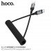 Hoco X121 Nuevo PD27W Charging Data Cable (C-to-L) 1.5m, витой, оплетка, black