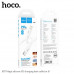 Hoco X87 Magic Silicone PD Charging Data Cable for iP, Type-C to Lightning iP PD20W, 1m, 20W, white
