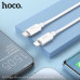Hoco X87 Magic Silicone PD Charging Data Cable for iP, Type-C to Lightning iP PD20W, 1m, 20W, white