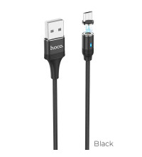 Hoco U76 Fresh, microUSB, 2.4A, 1.2m, магнитный, black
