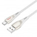 Hoco U133 Monte Charging Data Cable, Type-C, в оплетке, 3A, 1m, gray