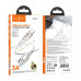 Hoco U133 Monte Charging Data Cable, Type-C, в оплетке, 3A, 1m, gray