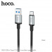 Hoco US10 USB3.0 to USB-C data cable, Type-C, в оплетке, 5Gbps, 0.5m, black