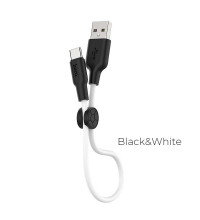 Hoco X21 Plus Silicon, Type-C, 0.25m, 3A, white
