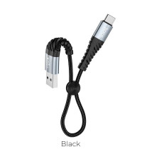 Hoco X38 Cool Charging, Type-C, в оплетке, 3A, 0.25m, black