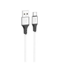 Hoco X86 Spear Silicone Cable, Type-C, 3A, 1m, white