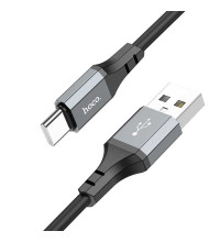 Hoco X86 Spear Silicone Cable, Type-C, 3A, 1m, black