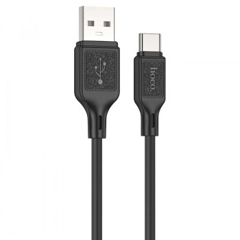 Hoco X90 Cool Silicone Cable, Type-C, 3A, 1m, black