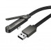 Hoco U150 Exquisite bracket Cable, USB-A to Type-C, 3A, 36w, 1.2m, оплетка, плоский, подставка, bk