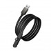 Hoco U150 Exquisite bracket Cable, USB-A to Type-C, 3A, 36w, 1.2m, оплетка, плоский, подставка, bk