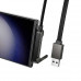 Hoco U150 Exquisite bracket Cable, USB-A to Type-C, 3A, 36w, 1.2m, оплетка, плоский, подставка, bk