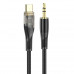 Hoco UPA25 Transparent 3.5mm to Type-C Digital Audio Conversion cable, 1m, black