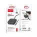 Hoco HB35 Easy link 4-in-1 Type-C Gigabit Ethernet Adapter, 3xUSB3.0 + 1Gb LAN,  black