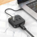 Hoco HB35 Easy link 4-in-1 Type-C 100Mbps Ethernet Adapter, 3xUSB2.0 + 100Mbps LAN,  black
