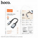 Hoco UA24 iP Male to USB female USB 2.0 converter, кабель 16 см, metal gray