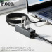 Hoco HB1D 4-in-1 USB 100Mbps Ethernet Adapter, 3xUSB2.0 + 100Mbps LAN,  gray