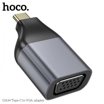 Hoco UA34 Type-C to VGA adapter, gray