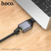 Hoco UA35 Type-C to RJ45 Ethernet Adapter, 100Mbps LAN,  metal gray
