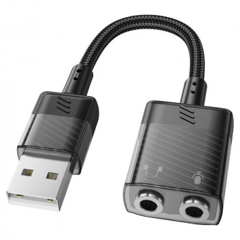 Hoco LS37 Spirit 2-in-1 external sound card USB to 3.5, black