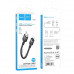 Hoco U107 USB male to Type-C female adapter cable, 10cm, black