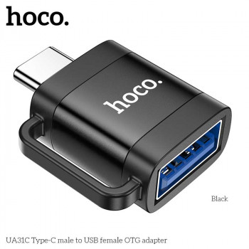 Hoco UA31C Type-C male to USB3.0 female Mini Size OTG Adapter, 5Gbps, 3A, black