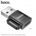 Hoco UA31D USB-A male to USB-C female Mini Size USB2.0 Adapter, 480Mbps, 3A, black