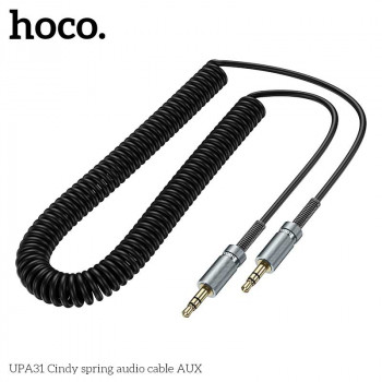 Hoco UPA31 Cindy spring AUX audio cable, 0.66-3m, black