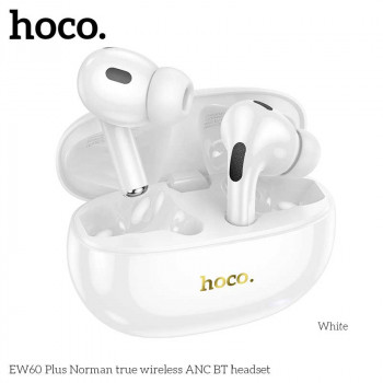 Hoco EW60 Plus Norman true wireless ANC BT Headset, white