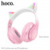 Hoco W42 Cat Ears BT Headphones, 10hours, BT 5.3, TF, cherry blossom