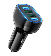 Hoco NZ11 Guide PD72W Car Charger (2C+2U), PD36w, USB QC3.0 18w, black