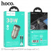 Hoco Z57 Glorious single-port PD30W Car Charger Set, с кабелем С-С, gold