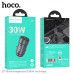 Hoco Z57 Glorious single-port PD30W Car Charger, metal gray