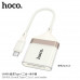 Hoco UA40A Crystal Type-C Male to SD/TF OTG 2-in1 Card Reader, white