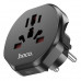 Hoco AC6 Unimpeded universal conversion plug (EU) Black