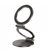Hoco H102 Whale magnetic ring holder (multi-scene), метал. подставка на стол, grey