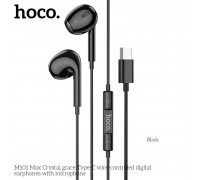 Hoco M101 Max Cristal Grace Type-C Earphones, 1.2m, black