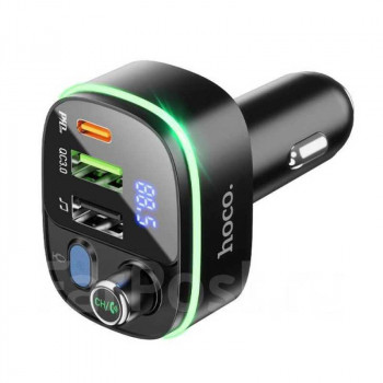 Hoco E62 Fast PD20W+QC3.0 Car BT FM Transmitter  C+2U, black